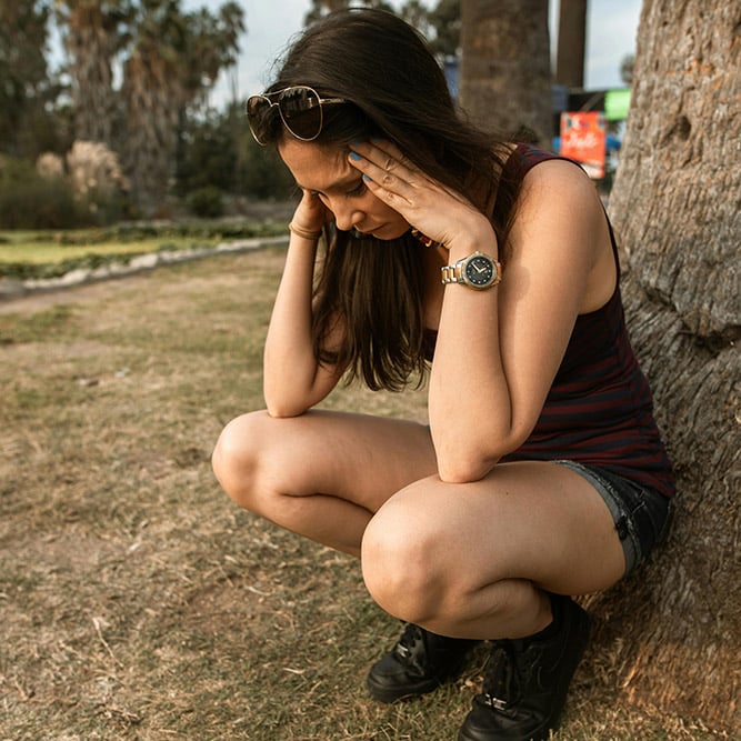 Woman experiencing anxiety